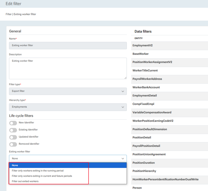 Exiting Worker Filter for Payroll Interface